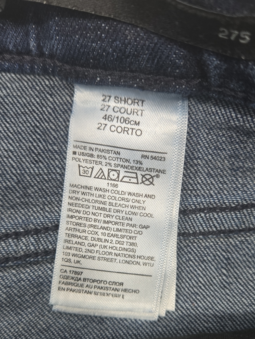 Banana Republic Wide Leg Cropped Raw Hem Jeans SHORT 27W - Picture 5 of 8